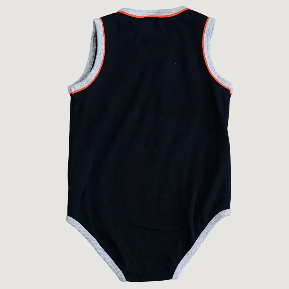 Harley Davidson Bodysuit Kids 24M Black Logo Sleeveless Onesie